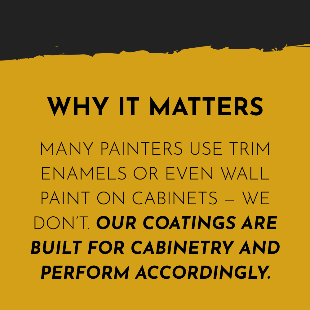 Why Impeccable is different in its cabinet coating service.