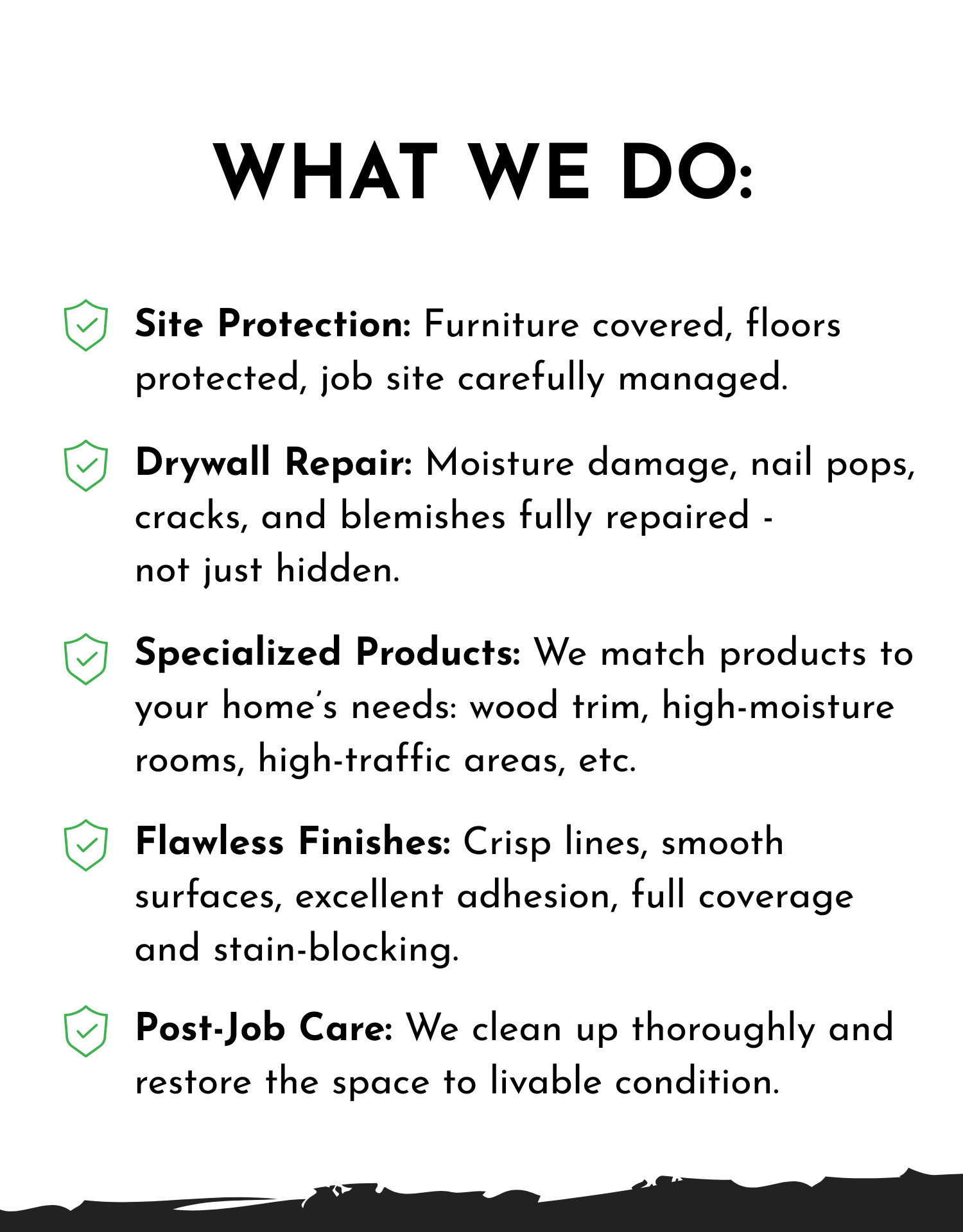 What Impeccable does in its interior painting service.